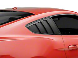 Hurst Quarter Window Louvers; Matte Black (15-23 Mustang Fastback)