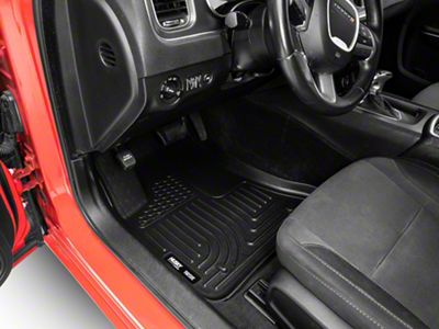 Husky Liners WeatherBeater Front and Second Seat Floor Liners; Black (11-23 RWD Charger)