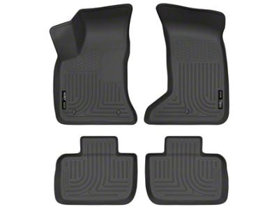 Husky Liners WeatherBeater Front and Second Seat Floor Liners; Black (11-23 AWD Charger)