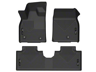 Husky Liners WeatherBeater Front and Second Seat Floor Liners; Black (21-25 Mustang Mach-E)