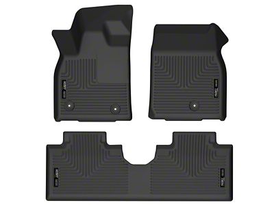 Husky Liners WeatherBeater Front and Second Seat Floor Liners; Black (21-23 Mustang Mach-E)