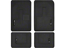 Uni-Fit All-Weather Front and Rear Floor Mats; Black (Universal; Some Adaptation May Be Required)