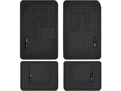 Uni-Fit All-Weather Front and Rear Floor Mats; Black (Universal; Some Adaptation May Be Required)