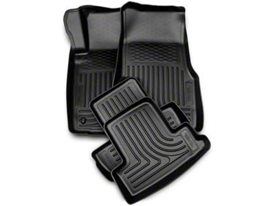 Husky Liners WeatherBeater Front and Second Seat Floor Liners; Black (10-14 Mustang)
