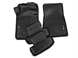 Husky Liners WeatherBeater Front and Second Seat Floor Liners; Black (15-24 Mustang)