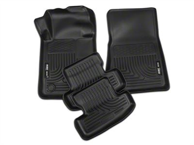 Husky Liners WeatherBeater Front and Second Seat Floor Liners; Black (15-23 Mustang)