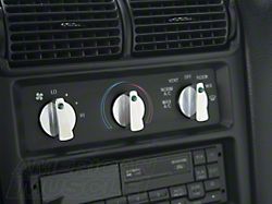 SpeedForm Modern Billet A/C Knobs; Polished (94-04 Mustang)