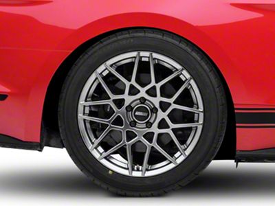 2013 GT500 Style Hyper Dark Wheel; Rear Only; 19x10; 48mm Offset (15-23 Mustang GT, EcoBoost, V6)