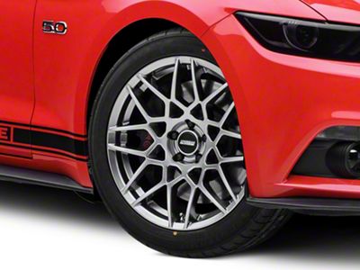 2013 GT500 Style Hyper Dark Wheel; 19x8.5; 30mm Offset (15-23 Mustang GT, EcoBoost, V6)