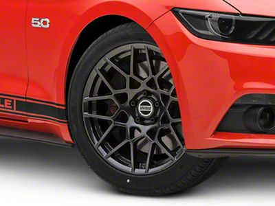 2013 GT500 Style Hyper Dark Wheel; 19x9.5; 35mm Offset (15-23 Mustang GT, EcoBoost, V6)