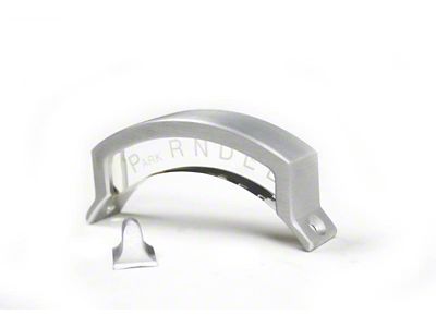 IDIDIT Aluminum Housing Steering Column Shift Indicator; Brushed (80-93 Mustang w/ AOD Transmission)