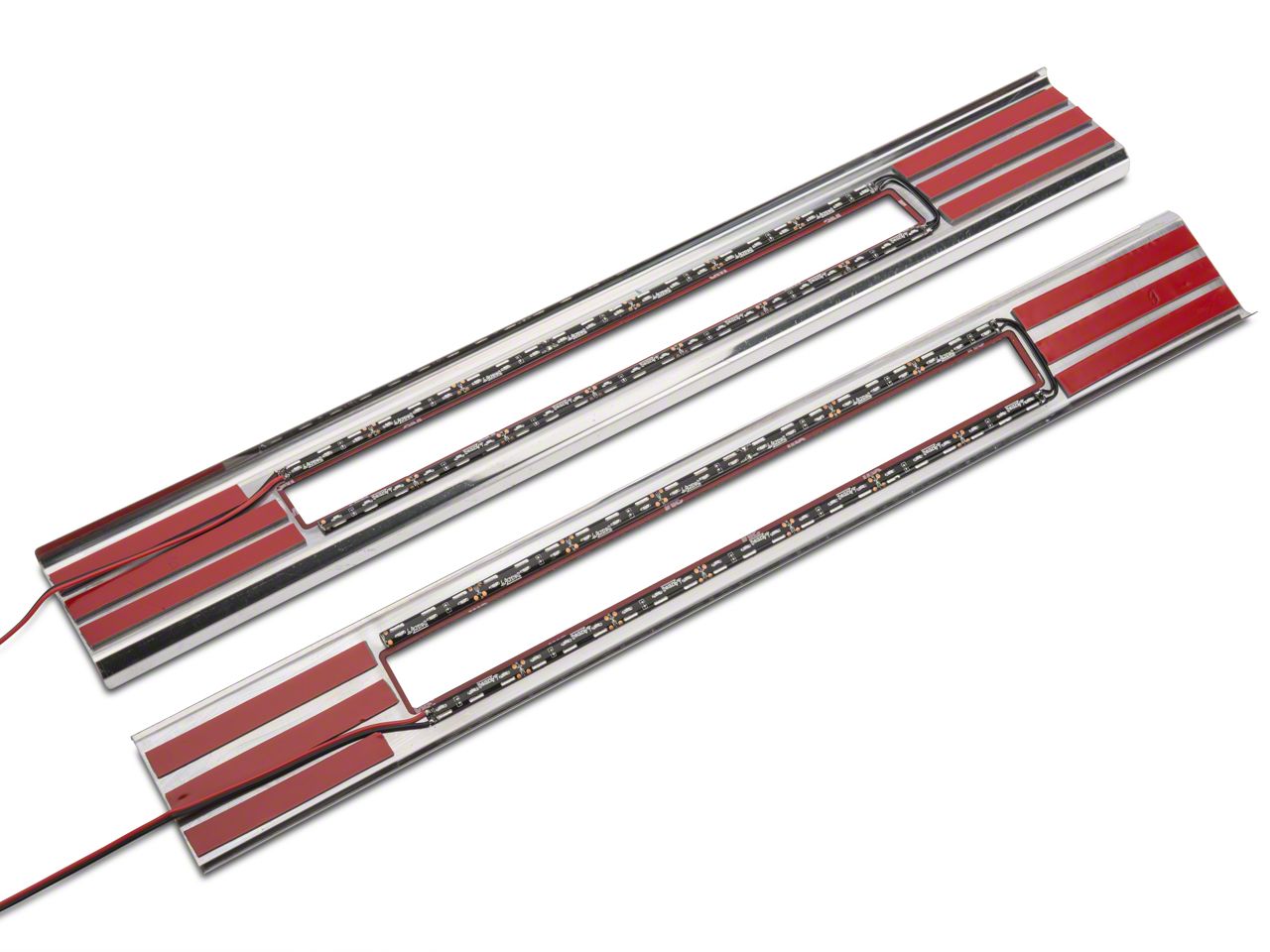 SpeedForm Mustang Illuminated Door Sill Plate Covers; Blue ACC271037BLUL (1523 Mustang