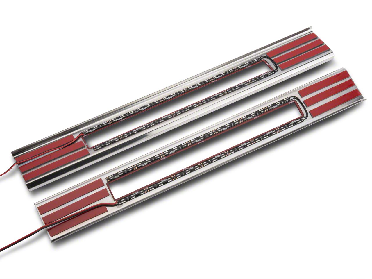 SpeedForm Mustang Illuminated Door Sill Plate Covers; White ACC271037WHTL (1523 Mustang