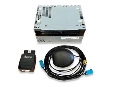 Infotainment CD Player SiriusXM Satellite HD Radio Upgrade Kit with Factory OEM Roof Antenna Mount and OBD Genie F-SAT Programmer (15-18 Mustang)