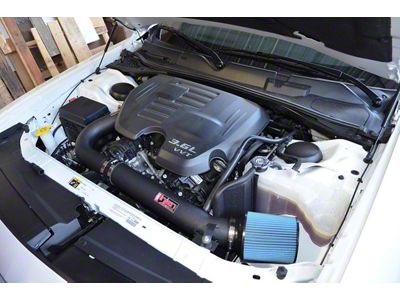 Injen Power-Flow Cold Air Intake; Wrinkle Black (11-19 3.6L Challenger)