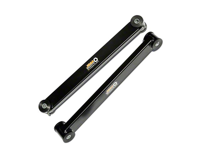 J&M Boxed Rear Lower Control Arms; Black (05-14 Mustang)