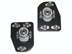 J&M Independently Caster Camber Plates; Black (79-89 Mustang)