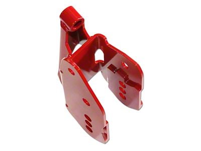 J&M Rear Lower Control Arm Relocation Brackets; Red (05-14 Mustang)