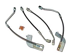 J&M Stainless Steel Teflon Brake Lines; Front and Rear (99-04 Mustang, Excluding Cobra)