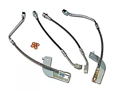 J&M Stainless Steel Teflon Brake Lines; Front and Rear (99-04 Mustang w/ Traction Control, Excluding Cobra)