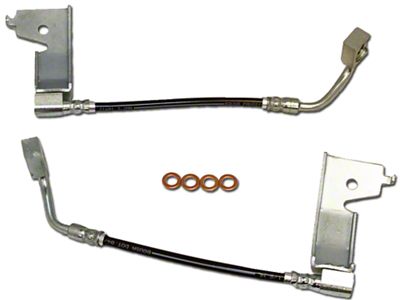 J&M Stainless Steel Teflon Brake Lines; Rear (94-95 Mustang GT, Cobra)