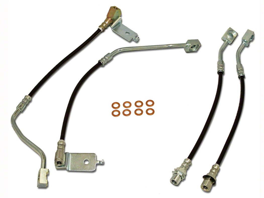J&M Stainless Steel Front Brake Lines For 1987-1993 Mustang – 22515F