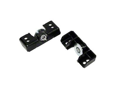 J&M Rear Upper Shock Mounts; Black (15-24 Mustang)