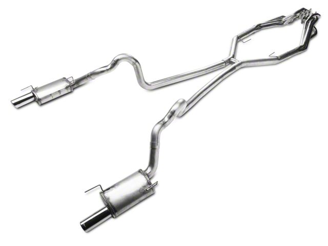 JBA 3 Inch Power Pack Off-Road Full Exhaust System; Natural (05-10 GT)
