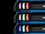JC April RGB LED Tail Lights; Black Housing; Clear Lens (15-23 Mustang)