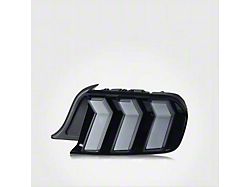 JC April RGB LED Tail Lights; Black Housing; Smoked Lens (15-23 Mustang)