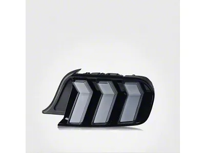 JC April RGB LED Tail Lights; Black Housing; Smoked Lens (15-23 Mustang)