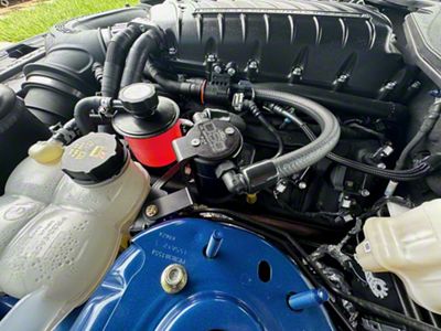 J&L 3.0 Oil Separator; Black Anodized; Driver Side (24-26 Mustang GT & Dark Horse w/ Whipple Supercharger)