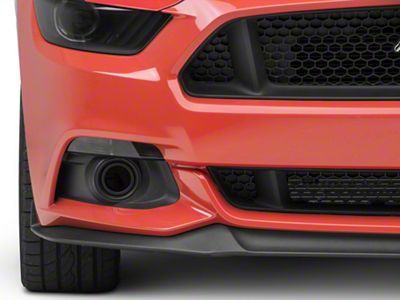 JLT Fog Light Delete Grille Bezels; Black (15-17 Mustang GT, EcoBoost, V6)