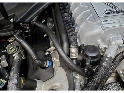 J&L 3.0 Oil Separator; Black Anodized; Passenger Side (20-22 Mustang GT500)
