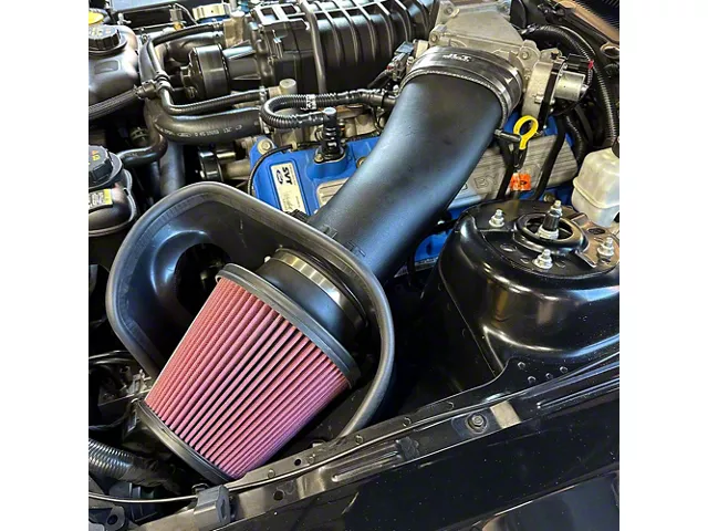 Large Air Intake Riser JLT Mustang Big Air Cold Air Intake with Red Oiled Filter CAIP-GT500-10 ...