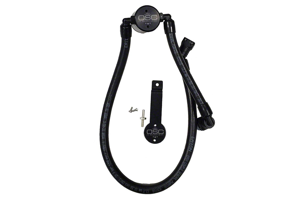 J&L 3.0 Oil Separator; Black Anodized; Passenger Side (11-14 Mustang GT)