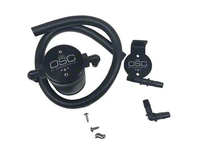 J&L 3.0 Oil Separator; Black Anodized; Driver Side (96-98 Mustang Cobra; 2001 Mustang Bullitt)