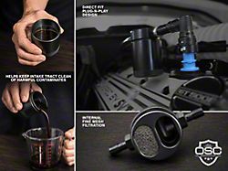 J&L 3.0 Oil Separator; Black Anodized; Passenger Side (07-14 Mustang GT500)