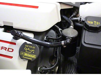 J&L 3.0 Oil Separator; Black Anodized; Passenger Side (11-17 Mustang GT; 12-13 Mustang BOSS 302; 15-20 Mustang GT350)