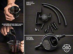 J&L 3.0 Oil Separator; Black Anodized; Passenger Side (99-04 Mustang GT, Bullitt)