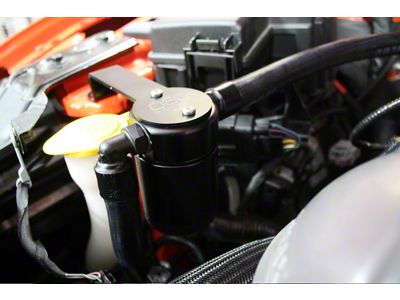 J&L 3.0 Oil Separator; Black Anodized; Passenger Side (15-23 GT w/ Whipple Supercharger)