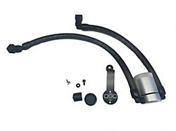 J&L 3.0 Oil Separator; Clear/Satin Anodized; Driver Side (18-23 Mustang GT)