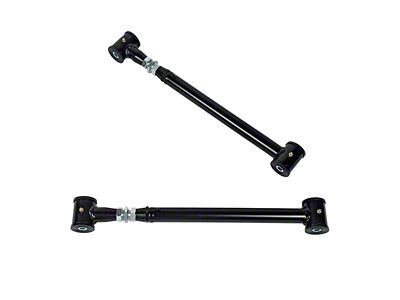 J&M Adjustable Turnbuckle Style Rear Lower Control Arms; Black (93-02 Camaro)