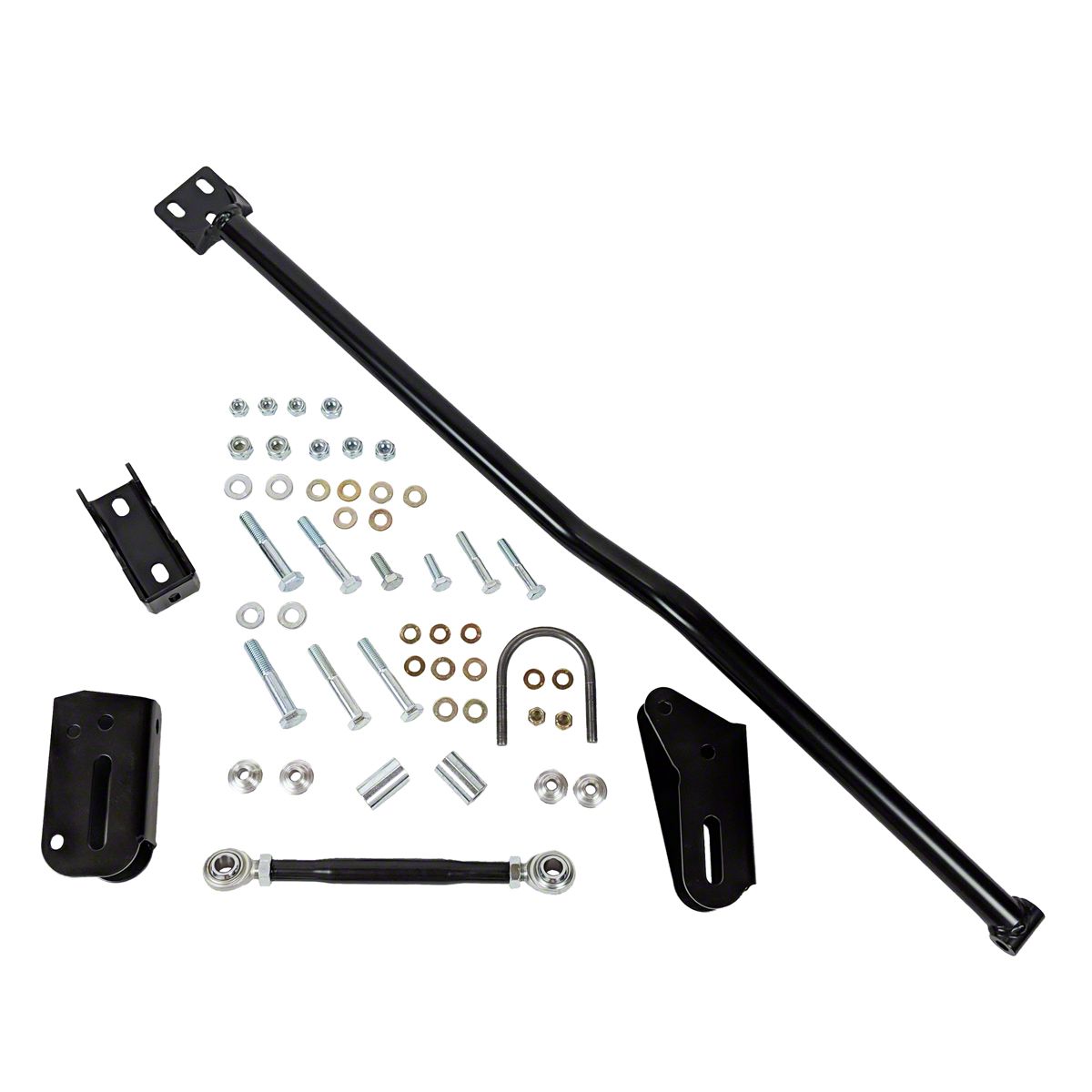 J&M Camaro Height Adjustable Panhard Bar Relocation Kit; Black 20246B
