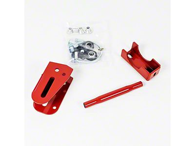 J&M Height Adjustable Panhard Bar Relocation Kit; Driver Side; Red (93-02 Camaro)