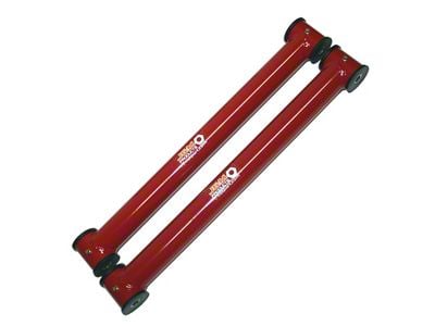 J&M Non-Adjustable Rear Lower Control Arms; Red (93-02 Camaro)