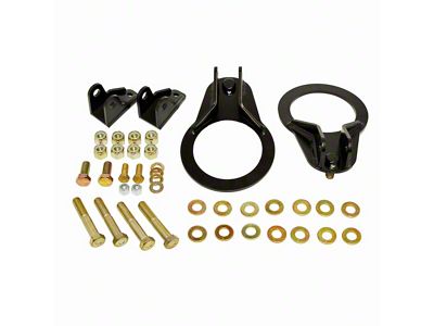 J&M Rear Upper and Lower Coil-Over Bracket Kit; Black (93-02 Camaro)