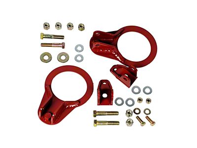J&M Rear Upper and Lower Coil-Over Bracket Kit; Red (93-02 Camaro)