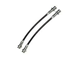 J&M Stainless Steel Teflon Frame to Axle Brake Hose; Black Outer Cover; Rear (95-02 Camaro w/ Traction Control)