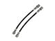 J&M Stainless Steel Teflon Frame to Axle Brake Hose; Black Outer Cover; Rear (95-02 Camaro w/ Traction Control)